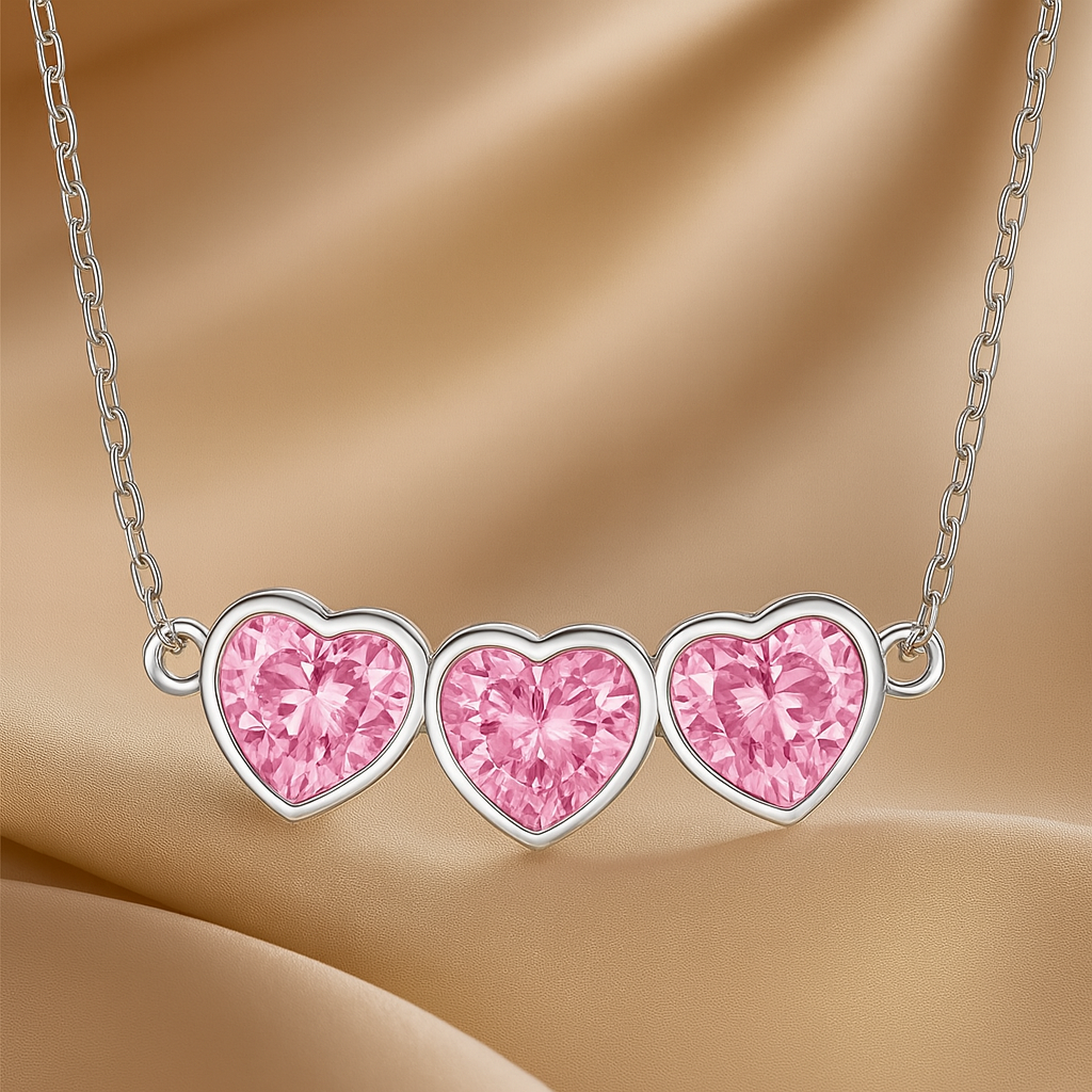 Nuvella Heart Birthstone Choker Necklace