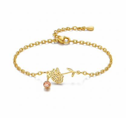 Nuvella Birthstone Flower Bracelets