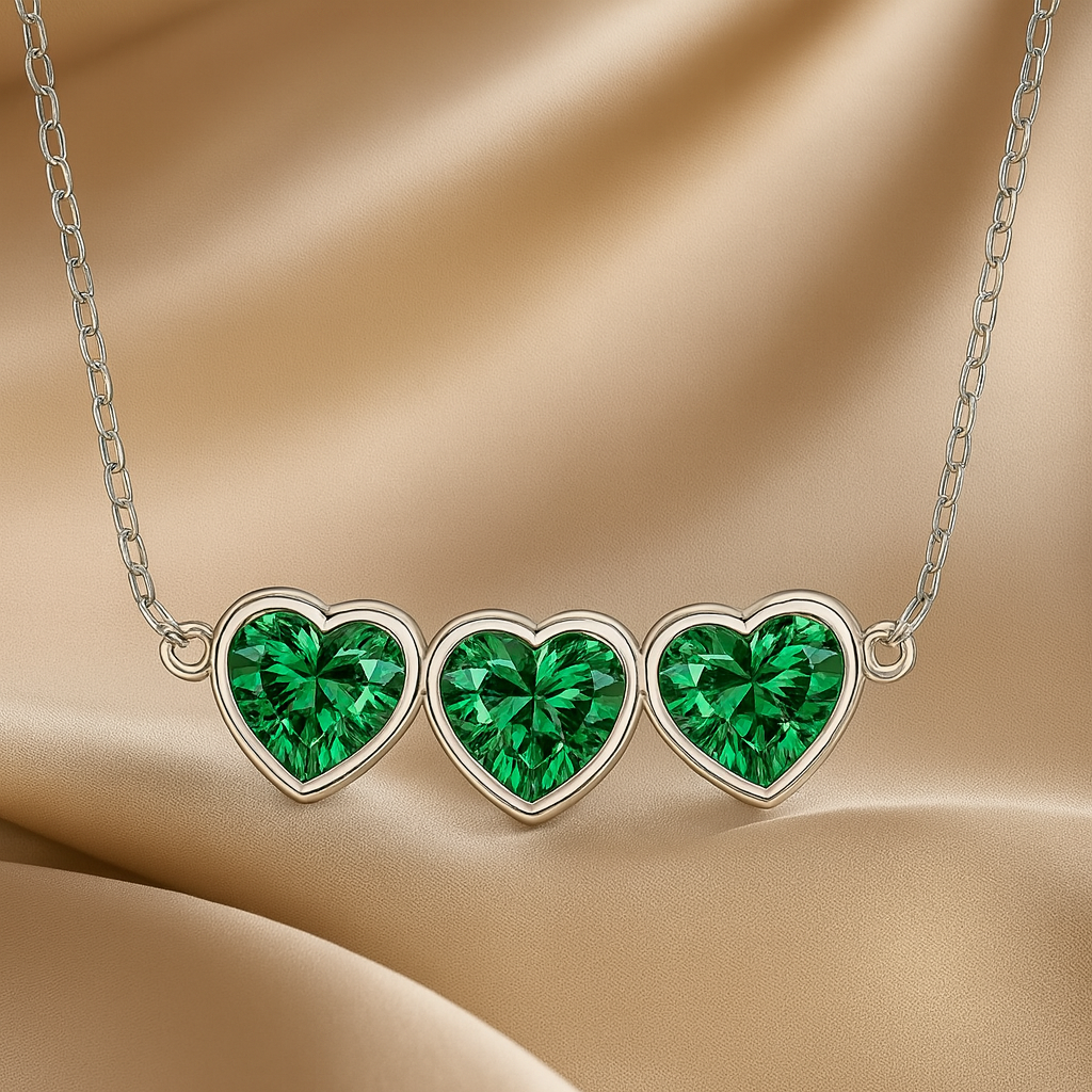 Nuvella Heart Birthstone Choker Necklace