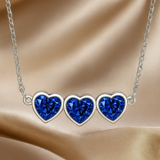 Nuvella Heart Birthstone Choker Necklace