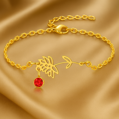 Nuvella Birthstone Flower Bracelets
