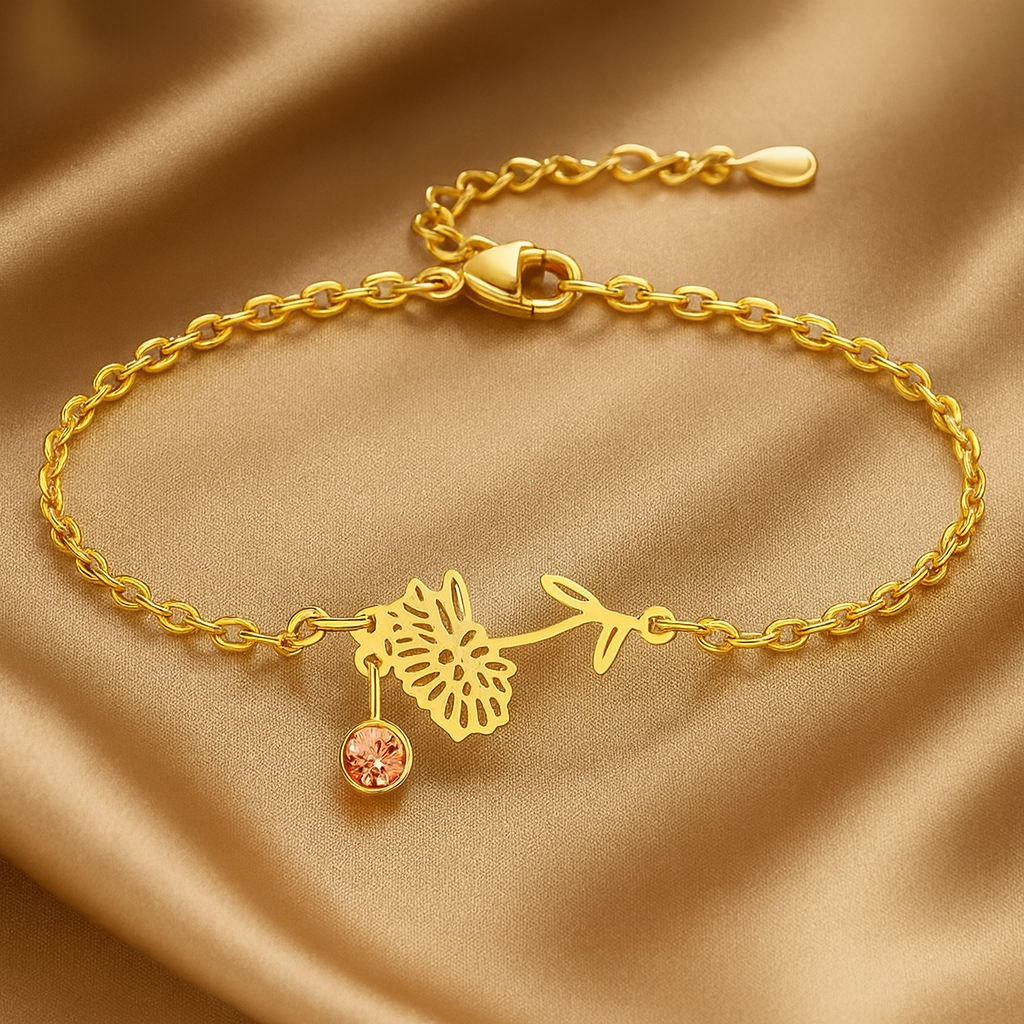 Nuvella Birthstone Flower Bracelets