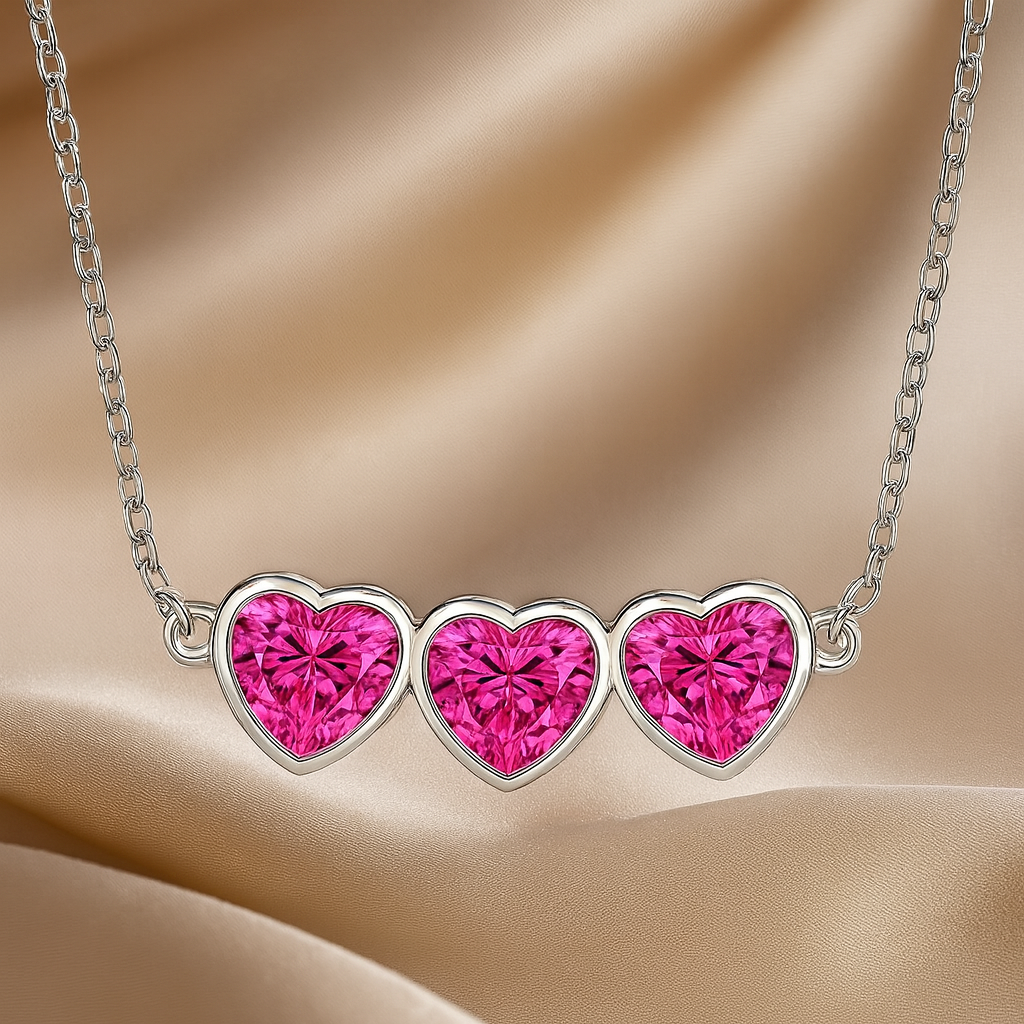 Nuvella Heart Birthstone Choker Necklace
