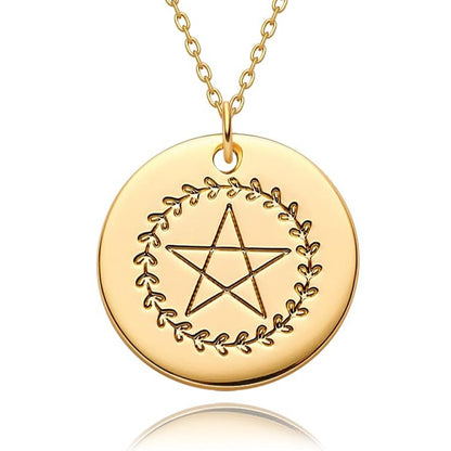 Constellation Disc Coin Necklace 18K Gold Plated Dainty 12 Constellation Personalized Pendant Necklace Gifts