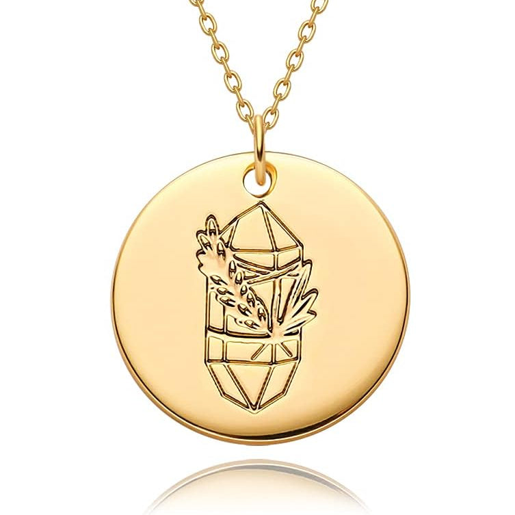 Constellation Disc Coin Necklace 18K Gold Plated Dainty 12 Constellation Personalized Pendant Necklace Gifts