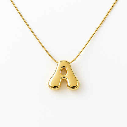 Nuvella Balloon Letter Initial Necklace