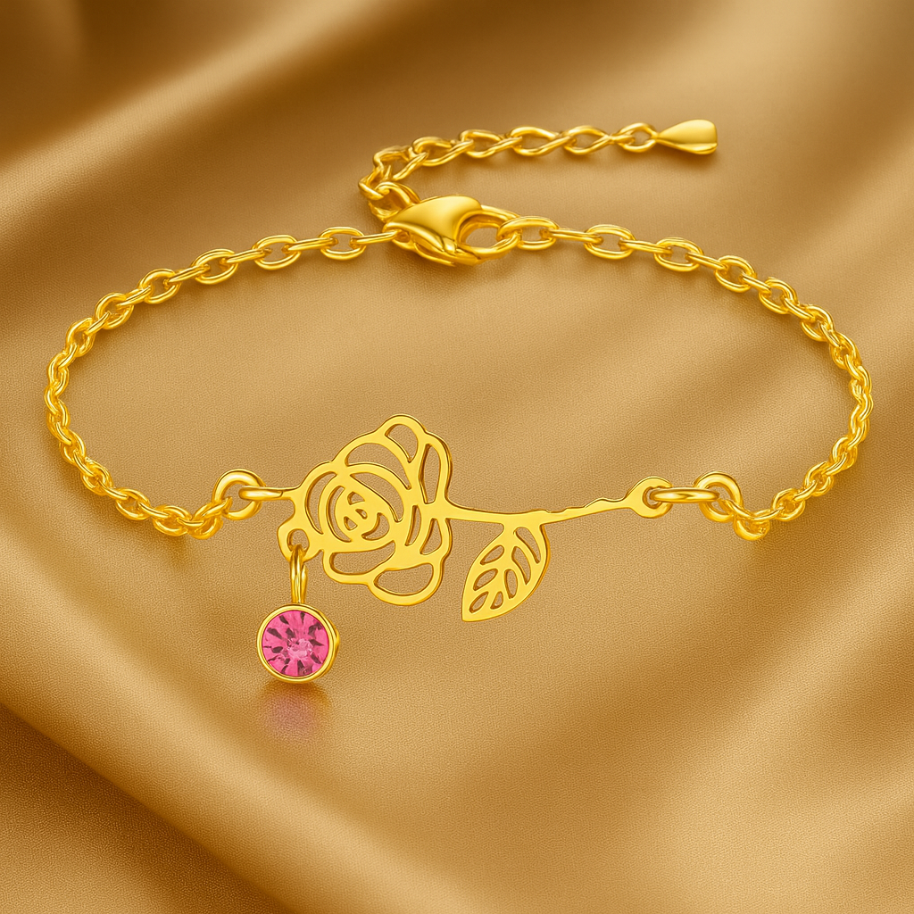 Nuvella Birthstone Flower Bracelets