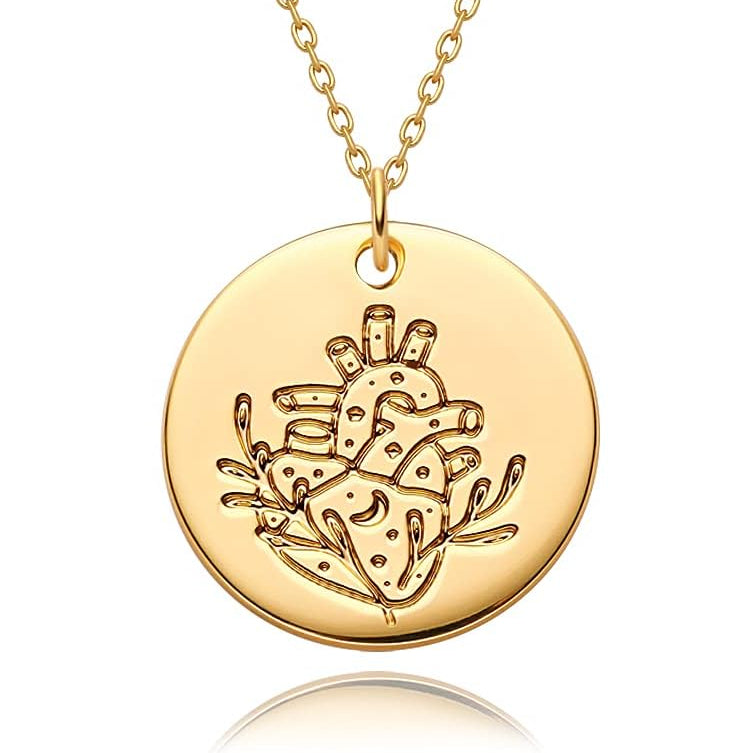 Constellation Disc Coin Necklace 18K Gold Plated Dainty 12 Constellation Personalized Pendant Necklace Gifts