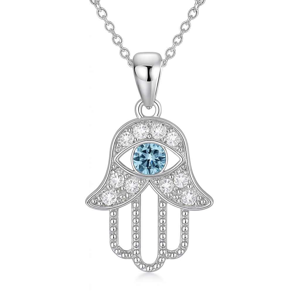 Nuvella Hamsa Hand Necklace
