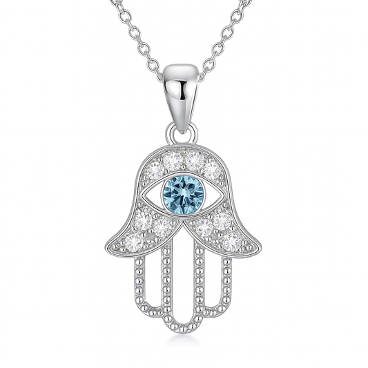 Nuvella Hamsa Hand Necklace