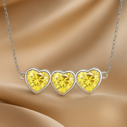 Nuvella Heart Birthstone Choker Necklace