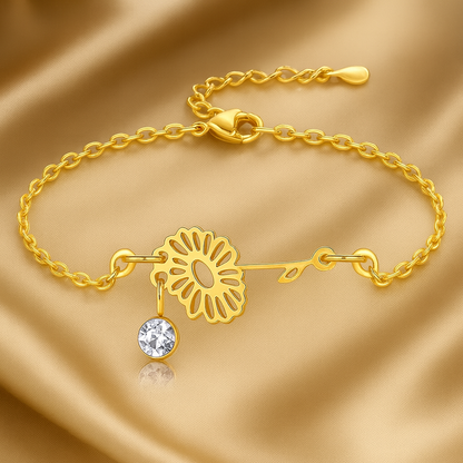 Nuvella Birthstone Flower Bracelets