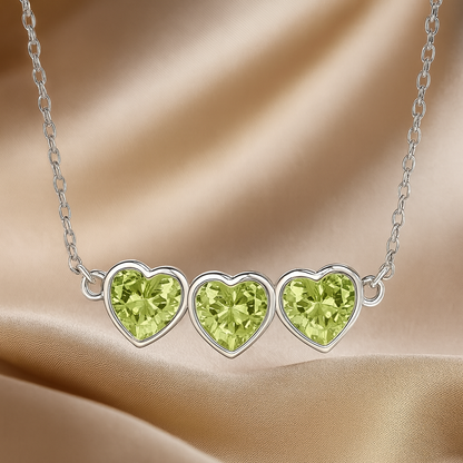 Nuvella Heart Birthstone Choker Necklace