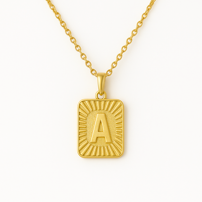 Nuvella Art Deco Initial Necklace