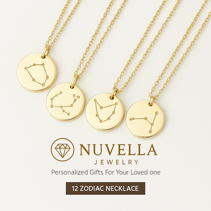 Nuvella Gold Coin Disc Zodiac Constellation