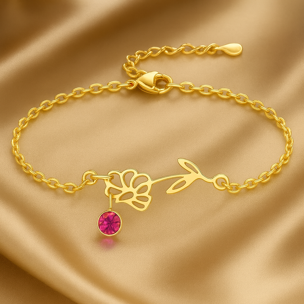 Nuvella Birthstone Flower Bracelets