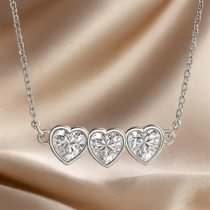 Nuvella Heart Birthstone Choker Necklace