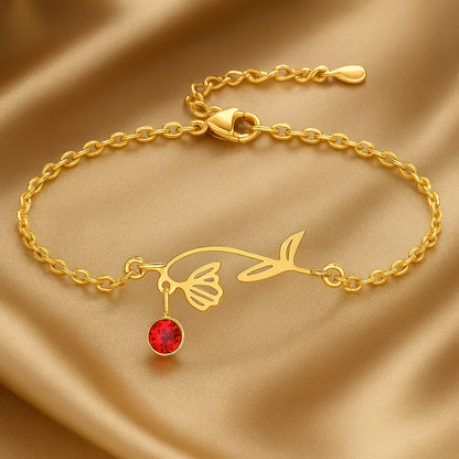 Nuvella Birthstone Flower Bracelets