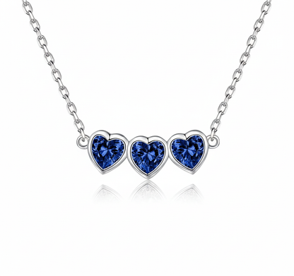 Nuvella Heart Birthstone Choker Necklace