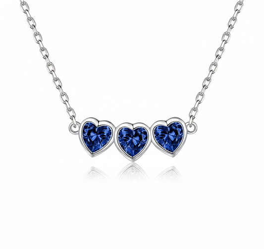 Nuvella Heart Birthstone Choker Necklace